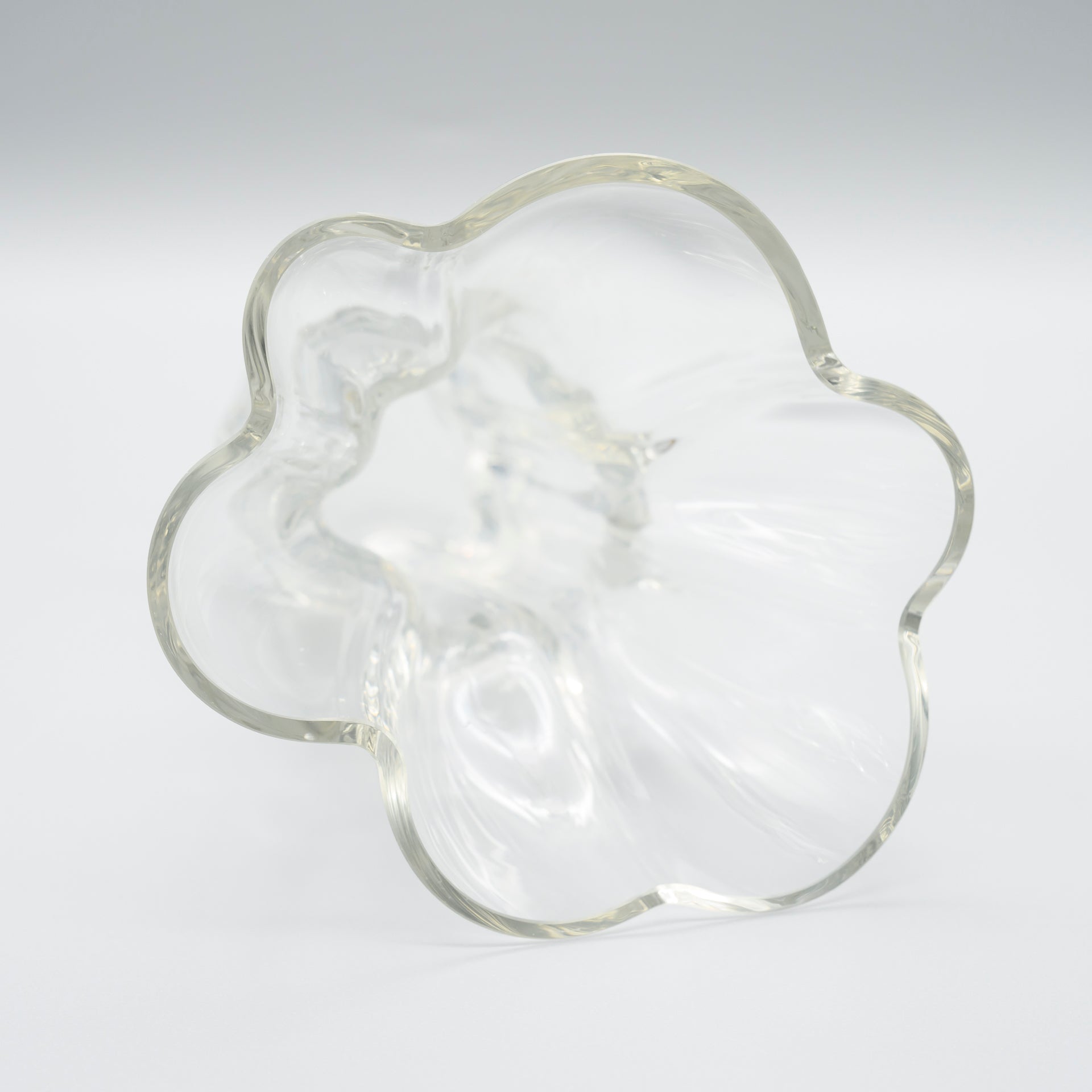 Clear Glass Fluted Vase - Tapio Wirkkala for Rosenthal, Mid-20th Century
