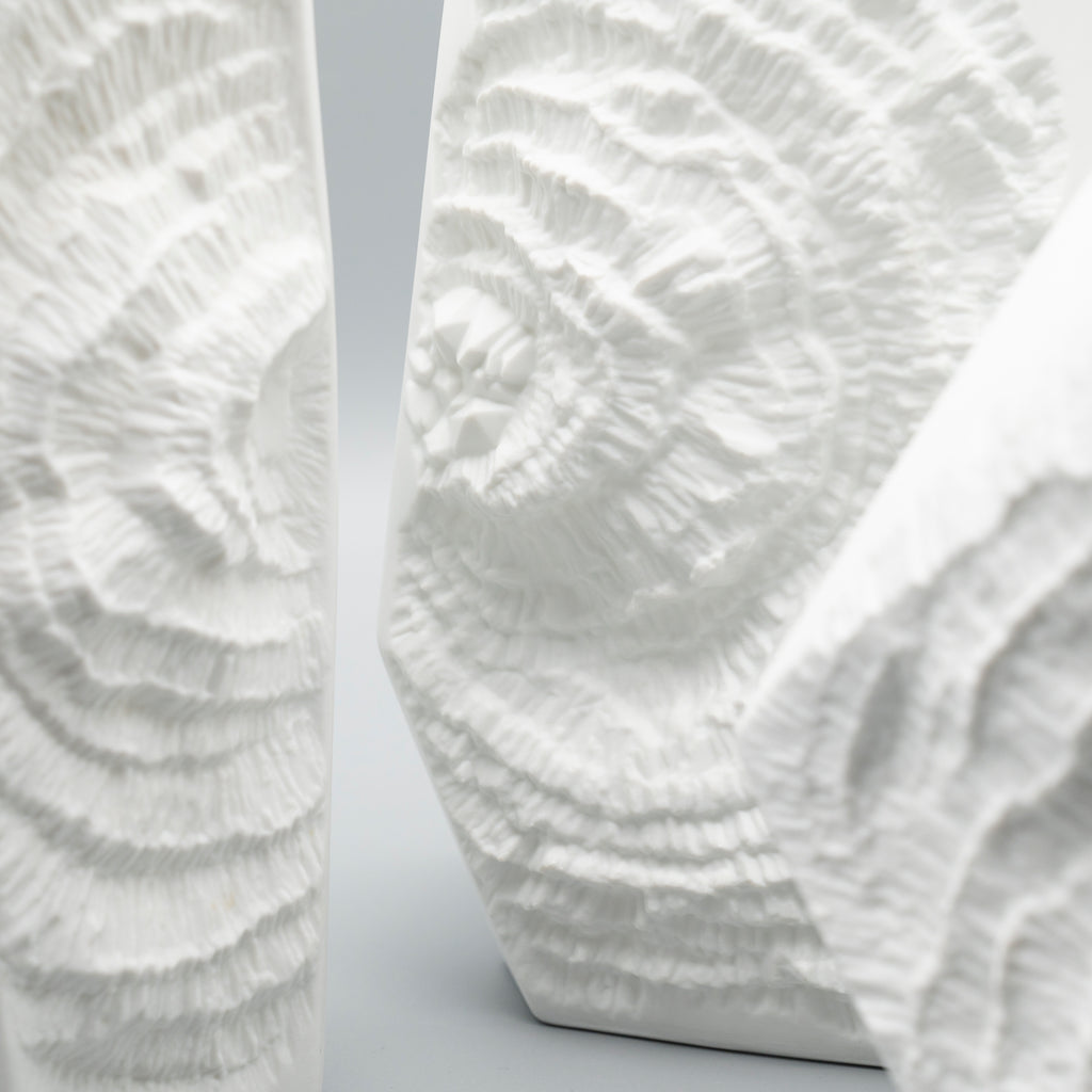 Fossil-style Vase Trio – Manfred Frey for AK Kaiser, 1970s