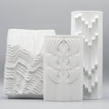 Bisque Porcelain Vase Trio – Rosenthal & Hutschenreuther, 1960s–1970s