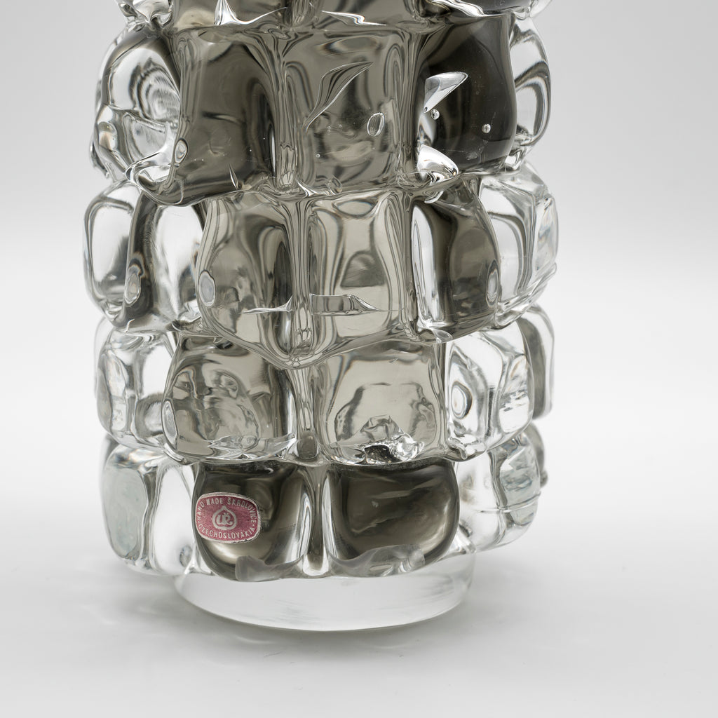 Pineapple Glass Vase – Frantisek Vizner for Skrdlovice, 1971