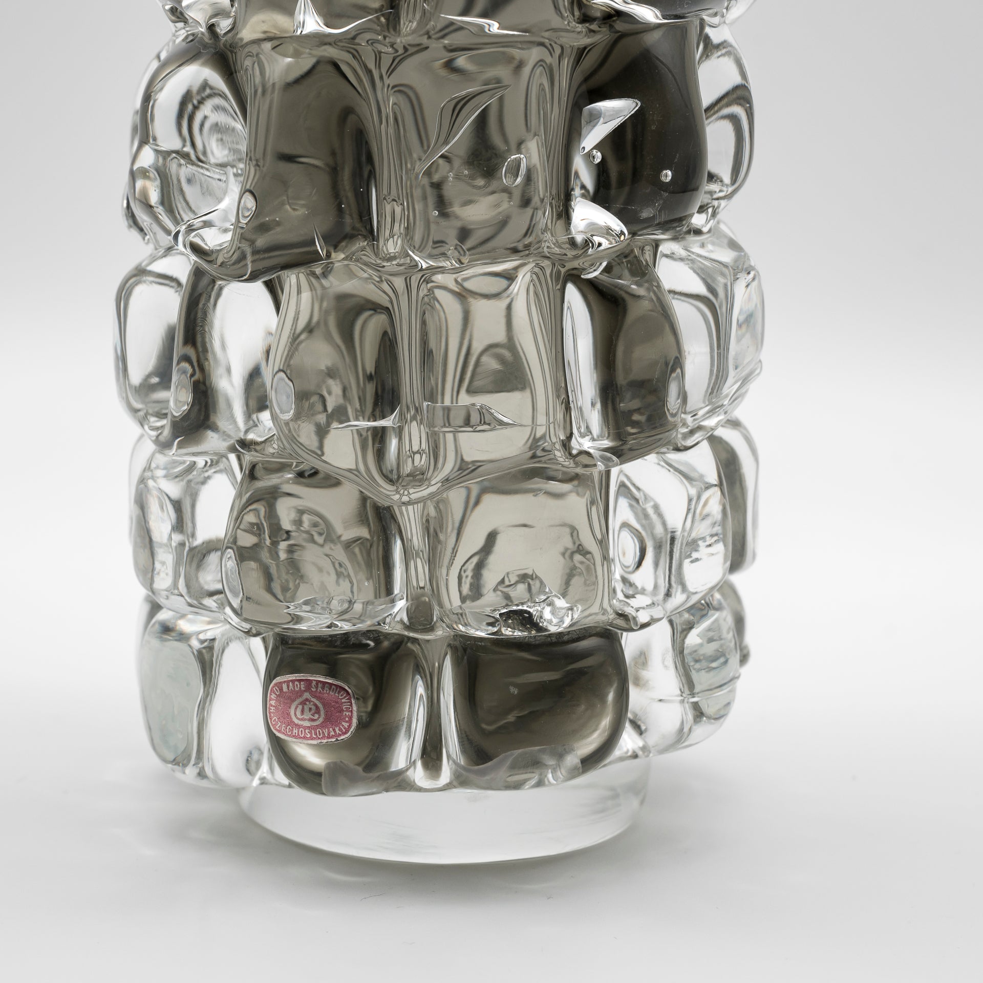 Pineapple Glass Vase – Frantisek Vizner for Skrdlovice, 1971