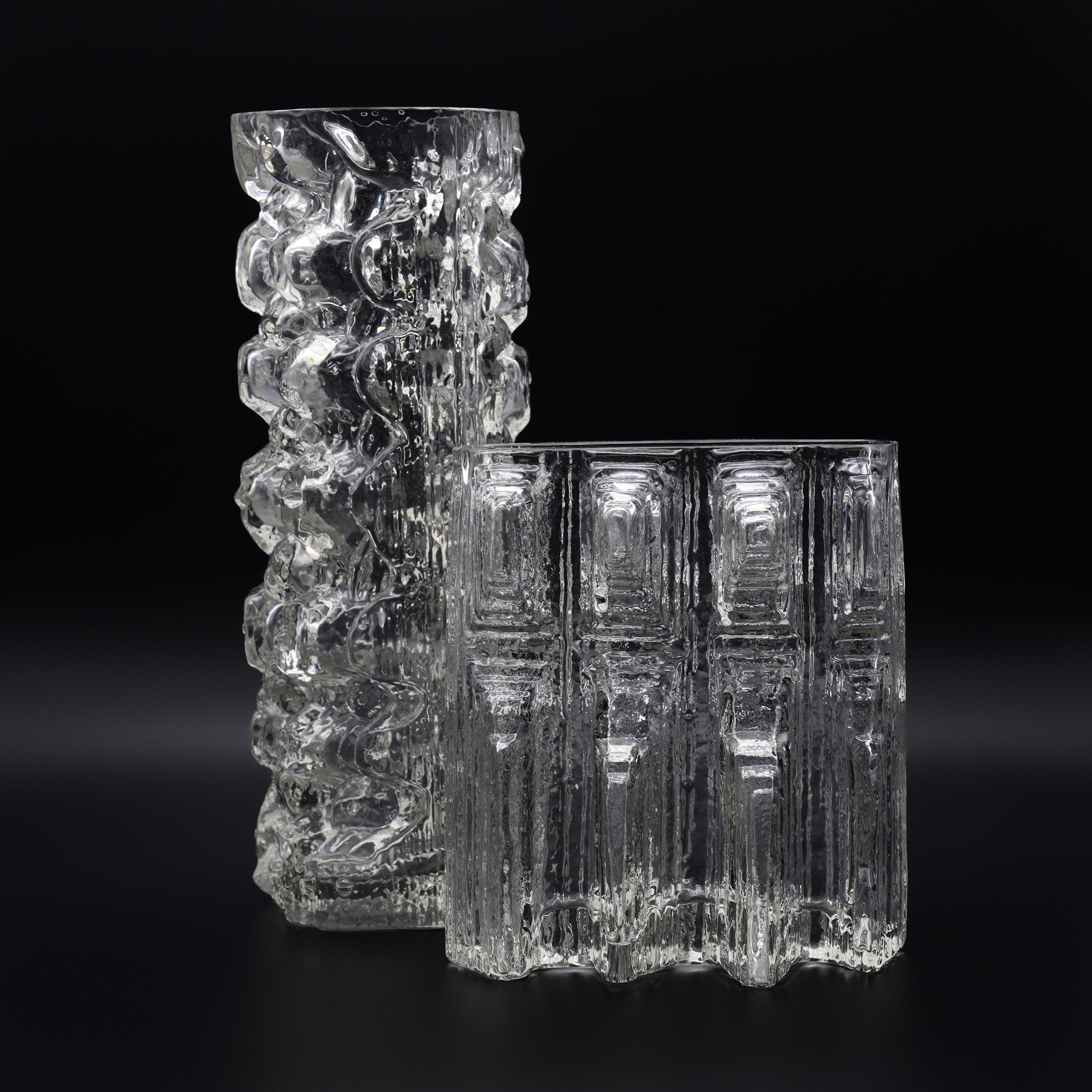 Glasstruktur Vase Duo  – Martin Freyer for Rosenthal, 1970s